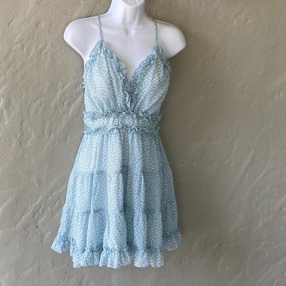 Askaa BLUE AND WHITE DRESS NWT SZ S - Picture 2 of 5